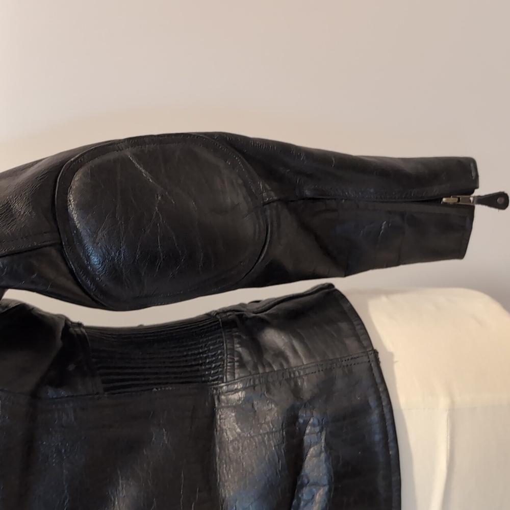 Screaming Eagle Motorcycle Biker Black Leather Jacket - Picture 9 of 16